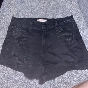 Black Ripped Jean shorties